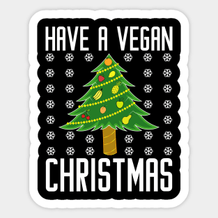 have a vegan christmas Sticker